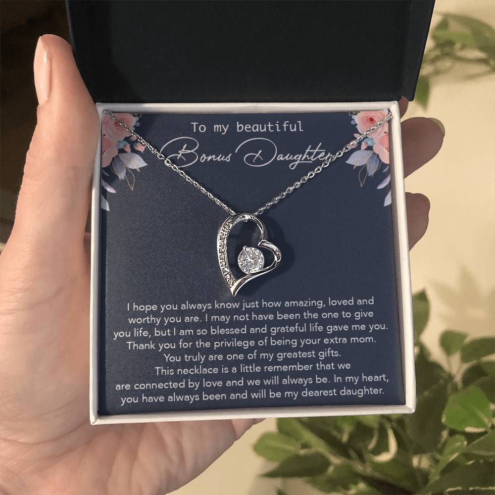To my Bonus Daughter Necklace, Bonus Daughter, Step Daughter Gift