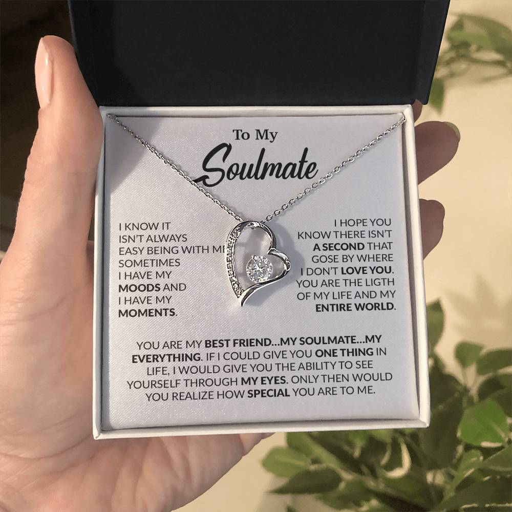 To My Soulmate Necklace, Soulmate Gift, Gift For Girlfriend, Christmas Gift 23_10_White