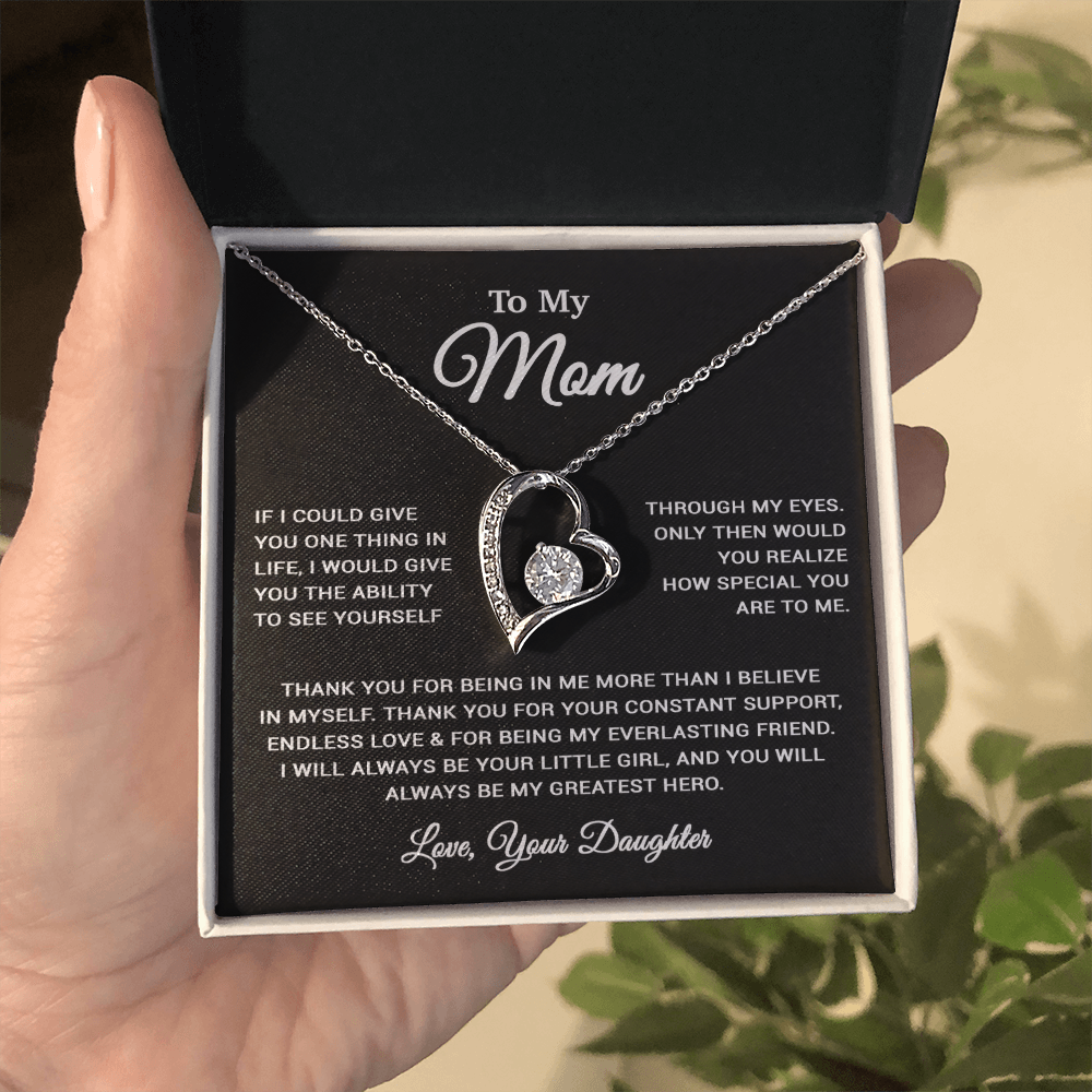 To My Mom Necklace, Sentimental Mother's Day Gift For Mom From Son 30_3_Black
