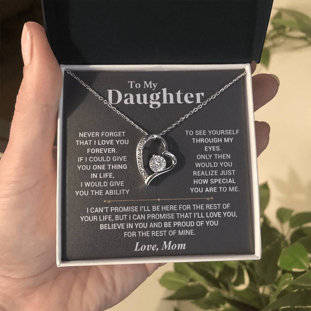 To My Daughter Necklace, Daughter Gift From Mom, Birthday Gift for Daughter44