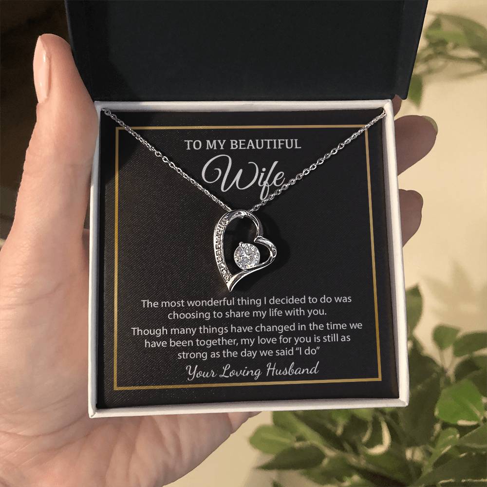 To My Wife Necklace, Christmas Gifts For Women, Anniversary Gift For Wife 4_12_Black
