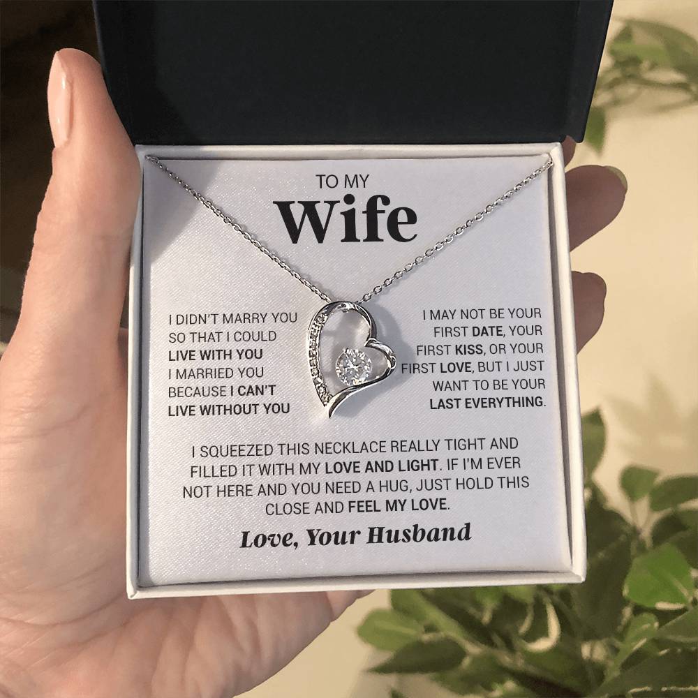To My Wife Necklace, Anniversary Gift For Wife, Wife Birthday Gift,Christmas Gift