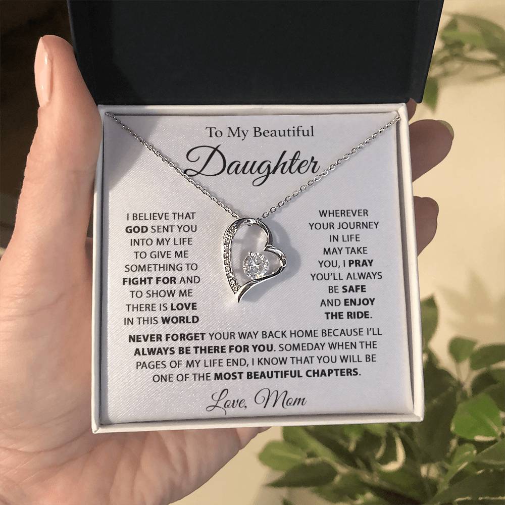 To My Daughter Necklace, Daughter Mother Necklace, Daughter Gift From Mom.