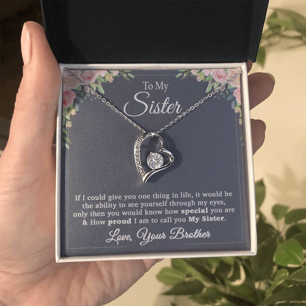To My Sister Necklace, Brother to Sister, Birthday gift For Sister from Brother 20_11