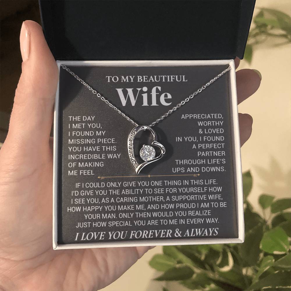 To My Wife Necklace, Anniversary Gift For Wife, Wife Birthday, Gift For Wife444
