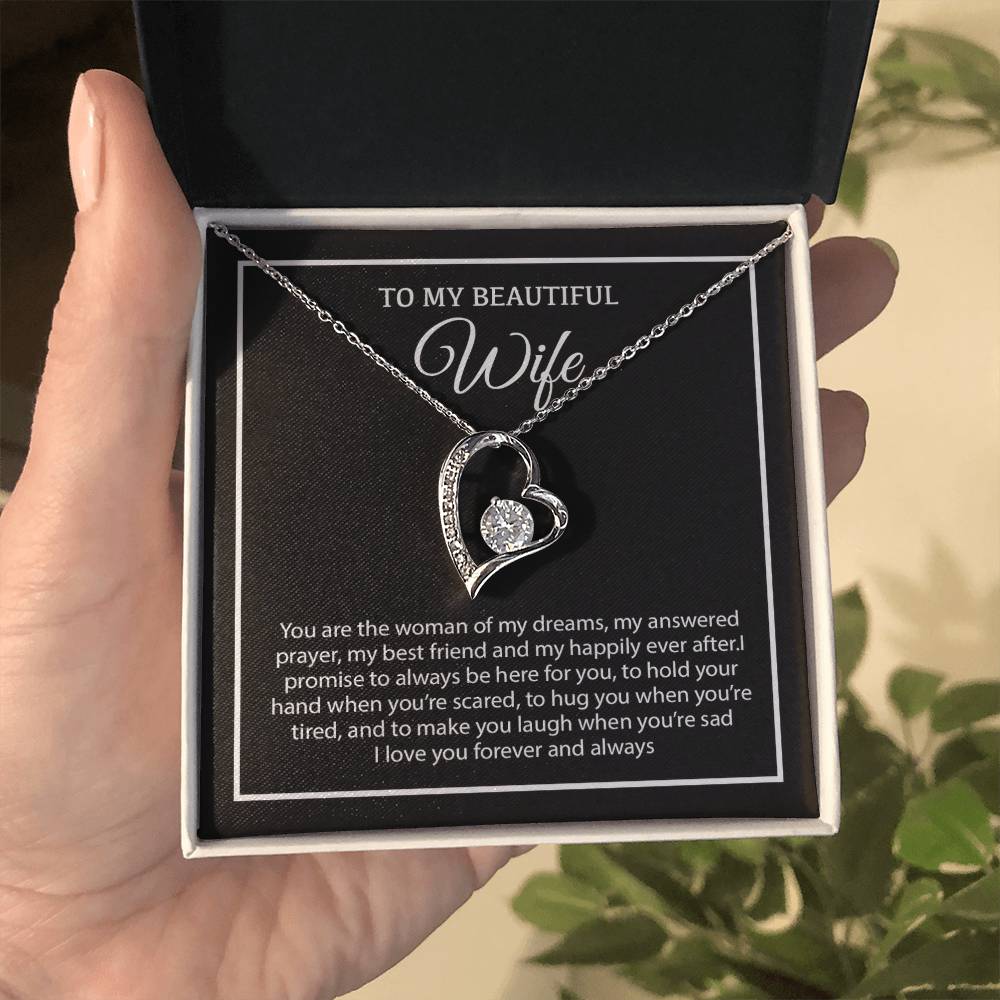 To My Wife Necklace, Christmas Gifts For Women, Anniversary Gift For Wife 19_12_White