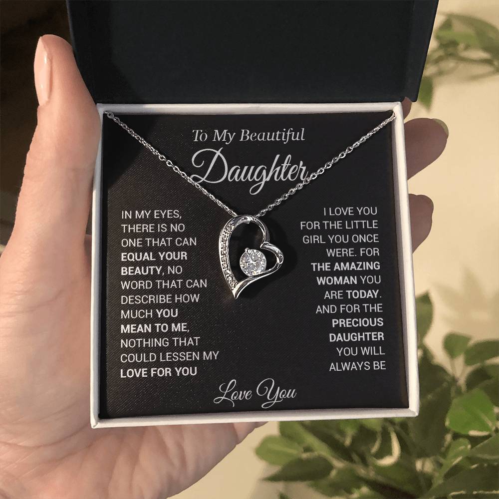 To My Daughter Necklace, Love Dad, Beautiful Necklace Gift, From Father Dad
