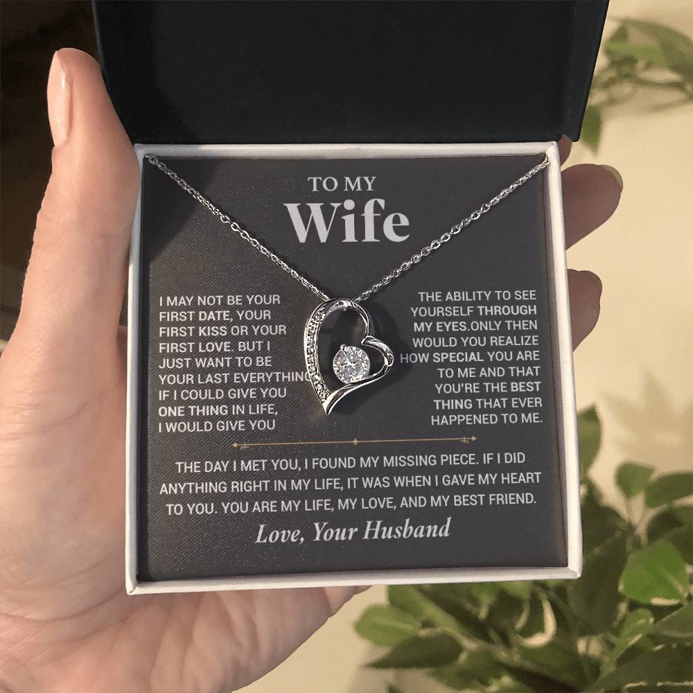 To My Wife Necklace, Christmas Gift For Wife, Christmas Gifts For Her, Wife Gift_ Gray