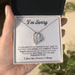 I'm Sorry Gift For Wife Necklace, Sorry Gift for Girlfriend, Forgiveness Gift For Her 2_11