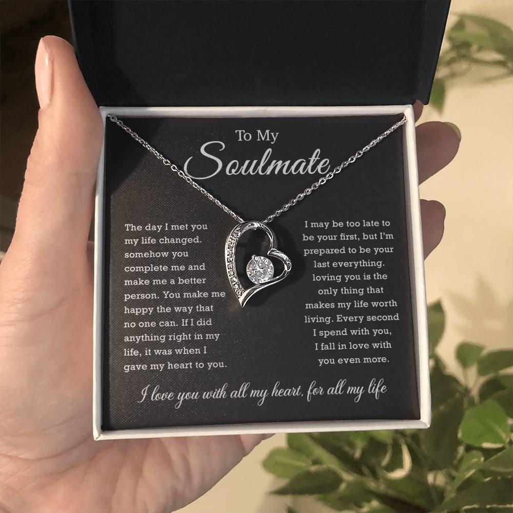To My Soulmate Necklace, Gift For Wife, Girlfriend, Fiancee, Anniversary Gift, Birthday Gift