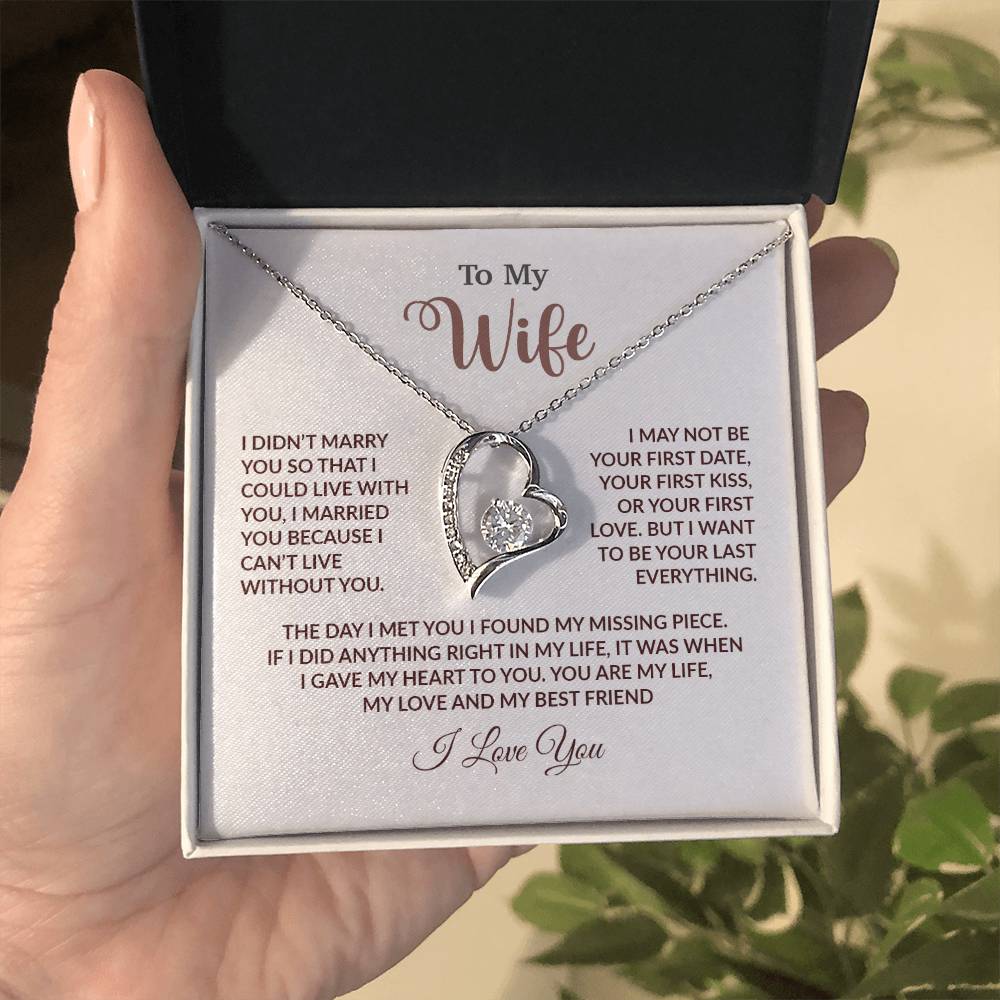 To My Wife Necklace, Wife Gift From Husband, Wife Husband Necklace, Christmas Gift 18_9