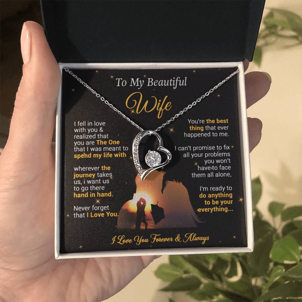 To My Wife Necklace, Gift For Wife Girlfriend From Husband, Valentines Day