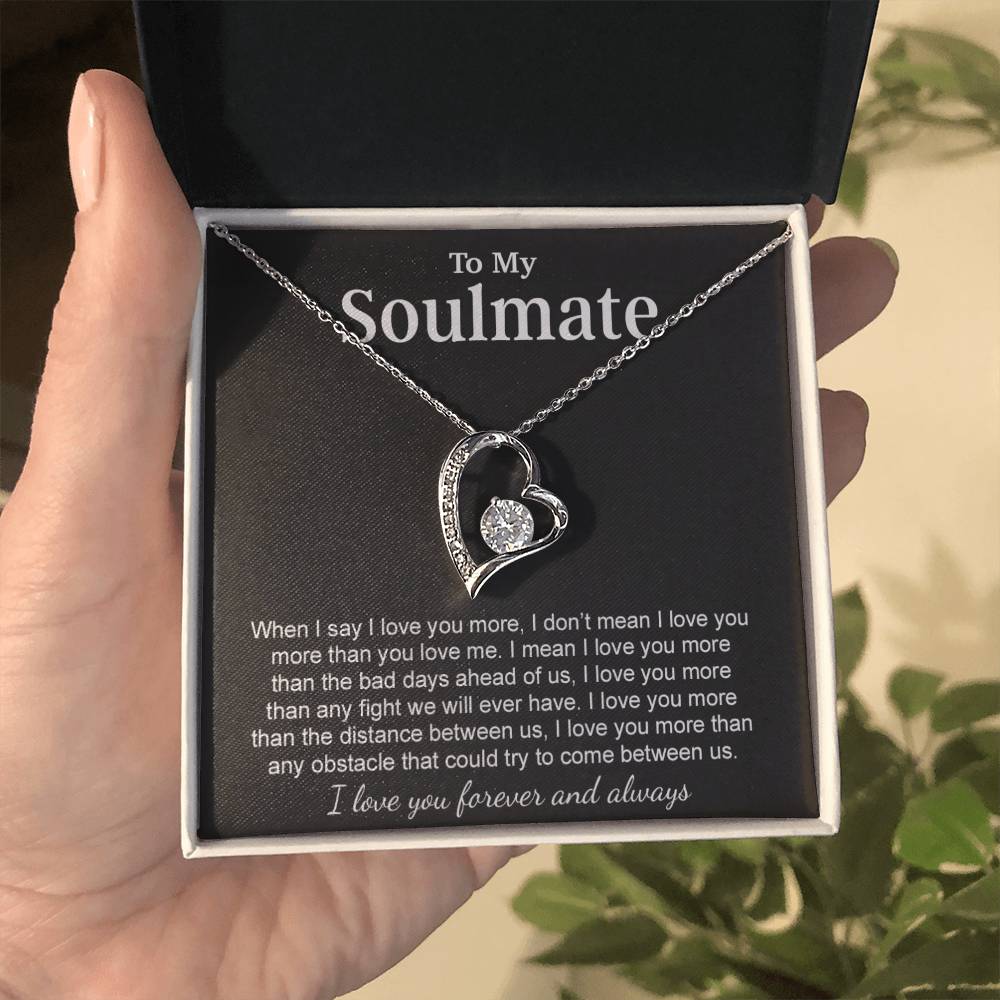 To My Soulmate Necklace, Birthday Gift for Her, Anniversary Gifts, Christmas Gift
