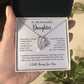 To My Daughter Necklace, Gift for Daughter from Dad, Father Daughter Necklace  11_5_White