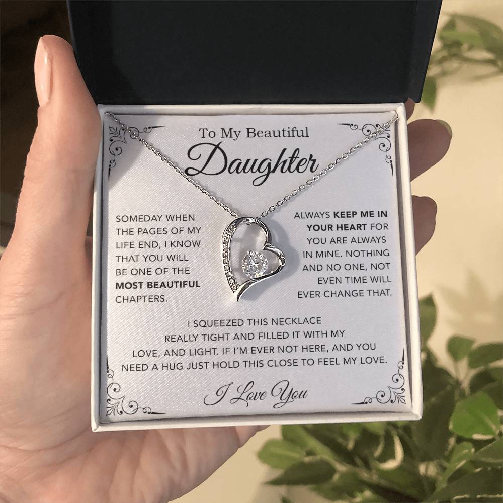 To My Daughter Necklace, Gift from Mother Father Daughter, Birthday Christmas Gift