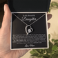 To My Daughter Necklace, Gift for Daughter from mom, Daughter mother Necklace 20_4_Black