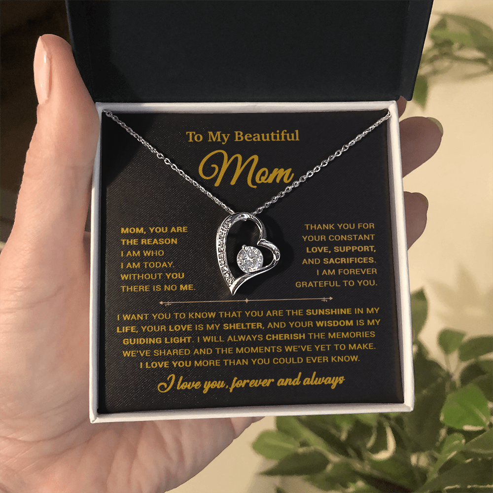 To My Mom Necklace, Sentimental Mother's Day Gift For Mom From Son 31_3_Gold