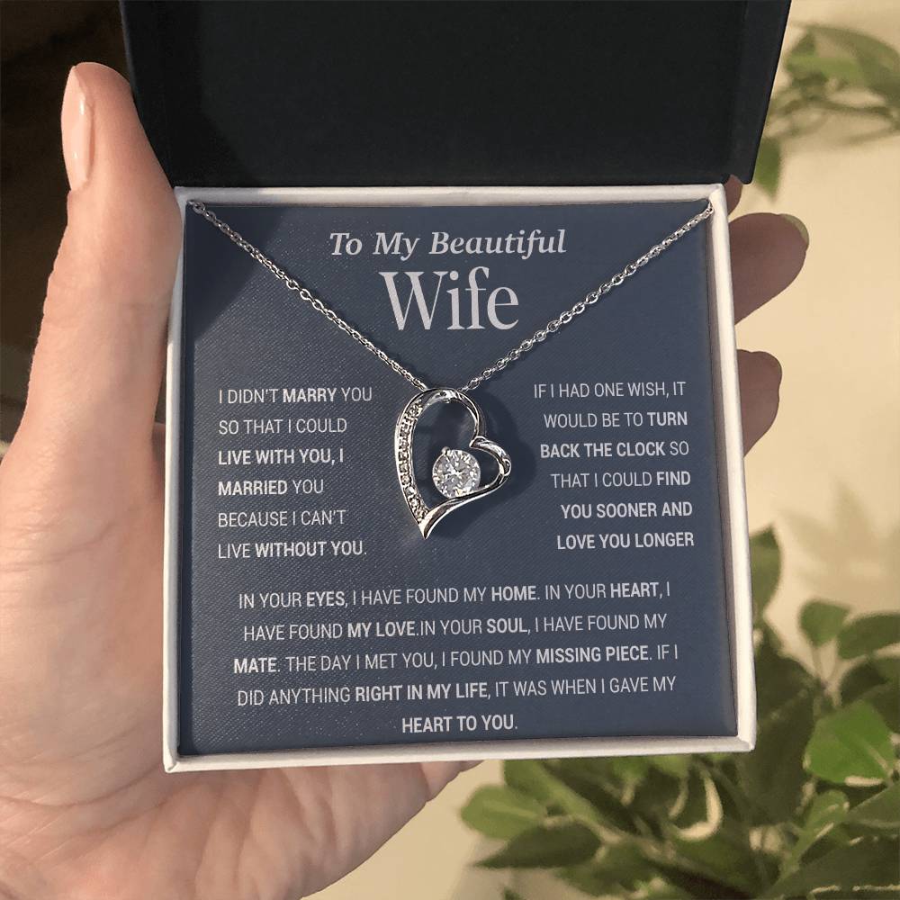 To My Wife Necklace, Gift For Wife, Anniversary Gift For Wife, Christmas Gift 27_11_Blue