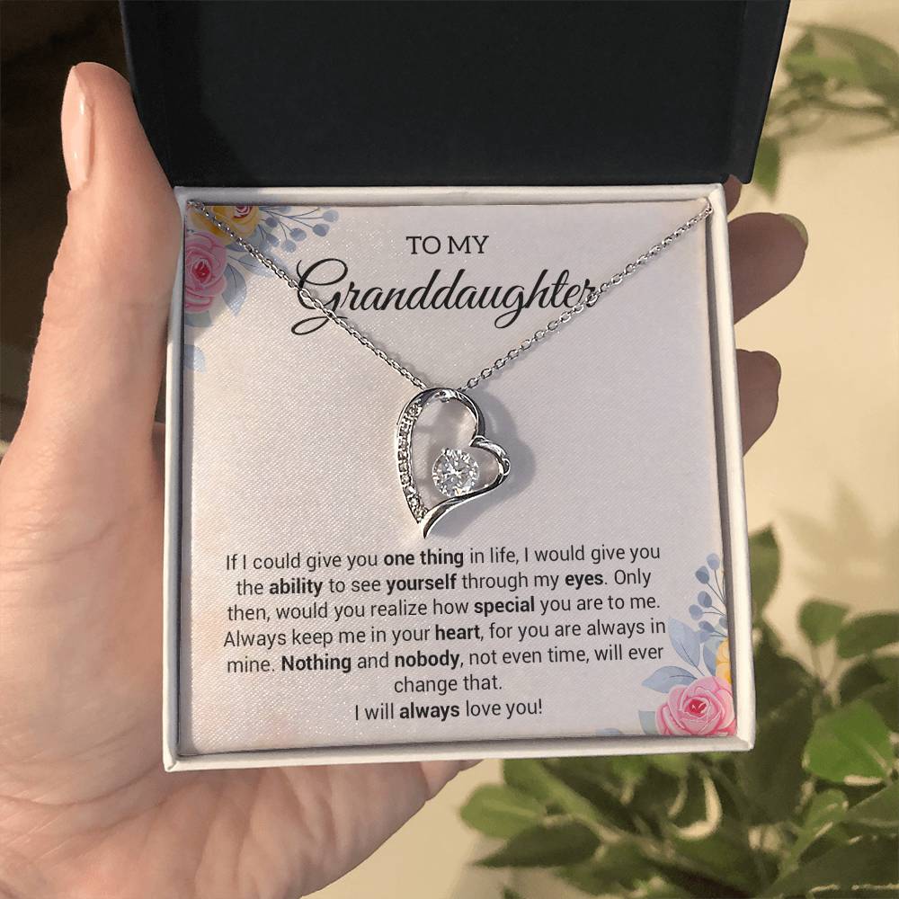 To My Granddaughter Necklace Gift, Granddaughter Jewelry From Grandma Birthday