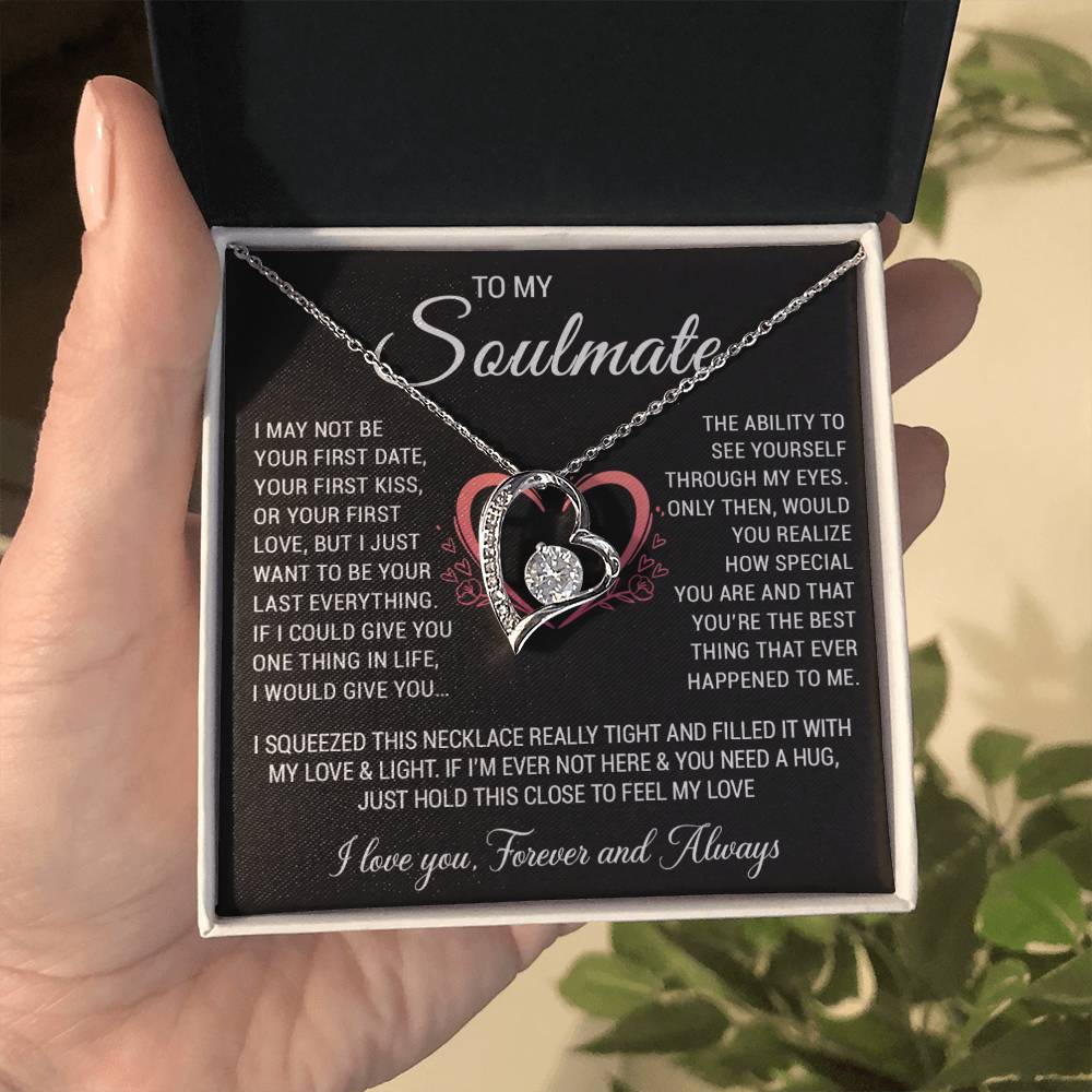 To My Soulmate Necklace, Gift for Wife, Girlfriend, Anniversary Necklace, Soulmate Gift, Christmas Gift