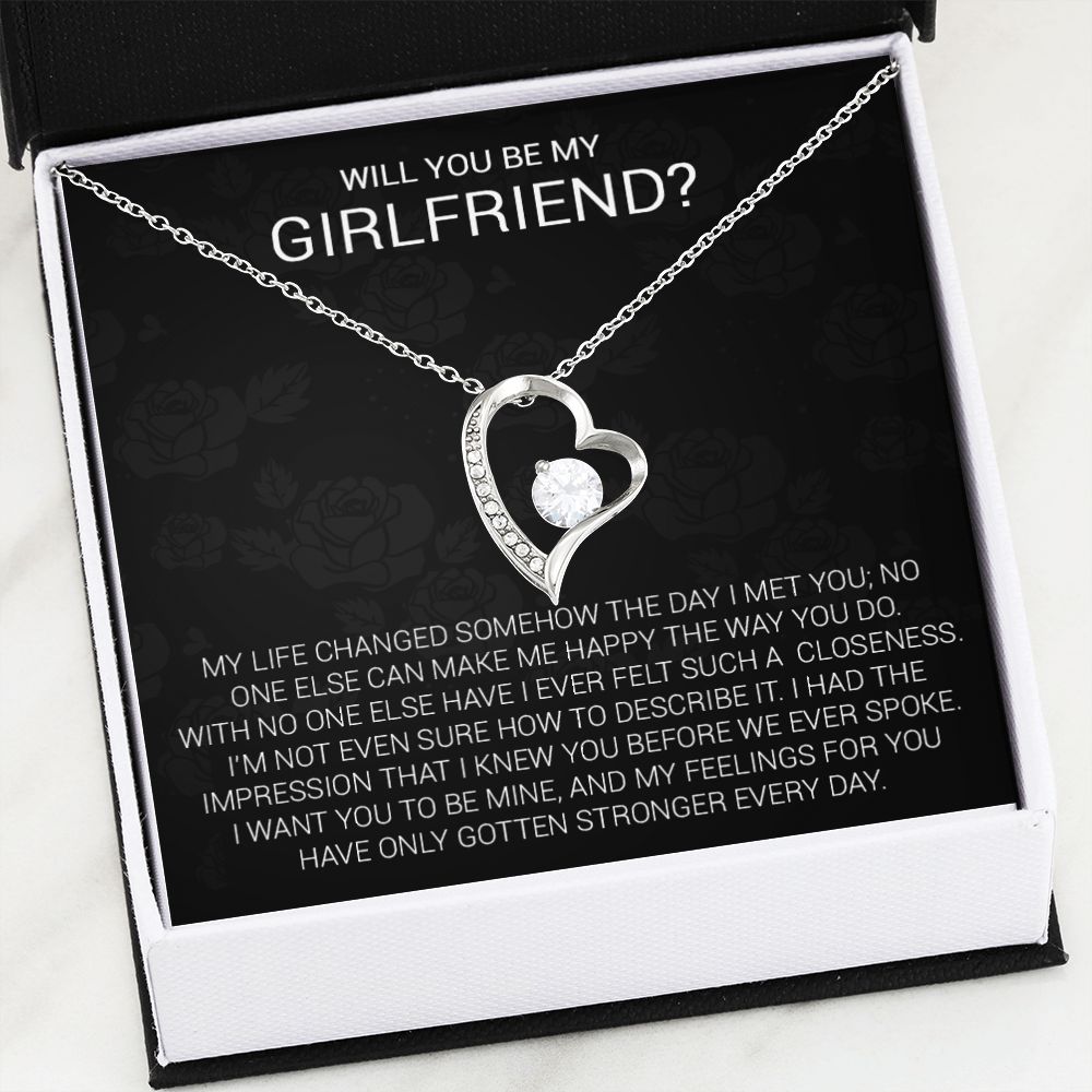 Girlfriend Proposal Necklace, Girlfriend Proposal Gift, Be My Girlfriend Gift, Future Girlfriend Necklace