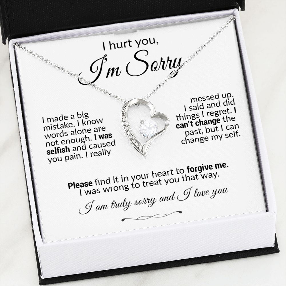 Forgive me Necklace, Apology Jewelry, Sorry Gift Wife, Sorry Gift Girlfriend, Sorry Gift Friend, Sorry Gift