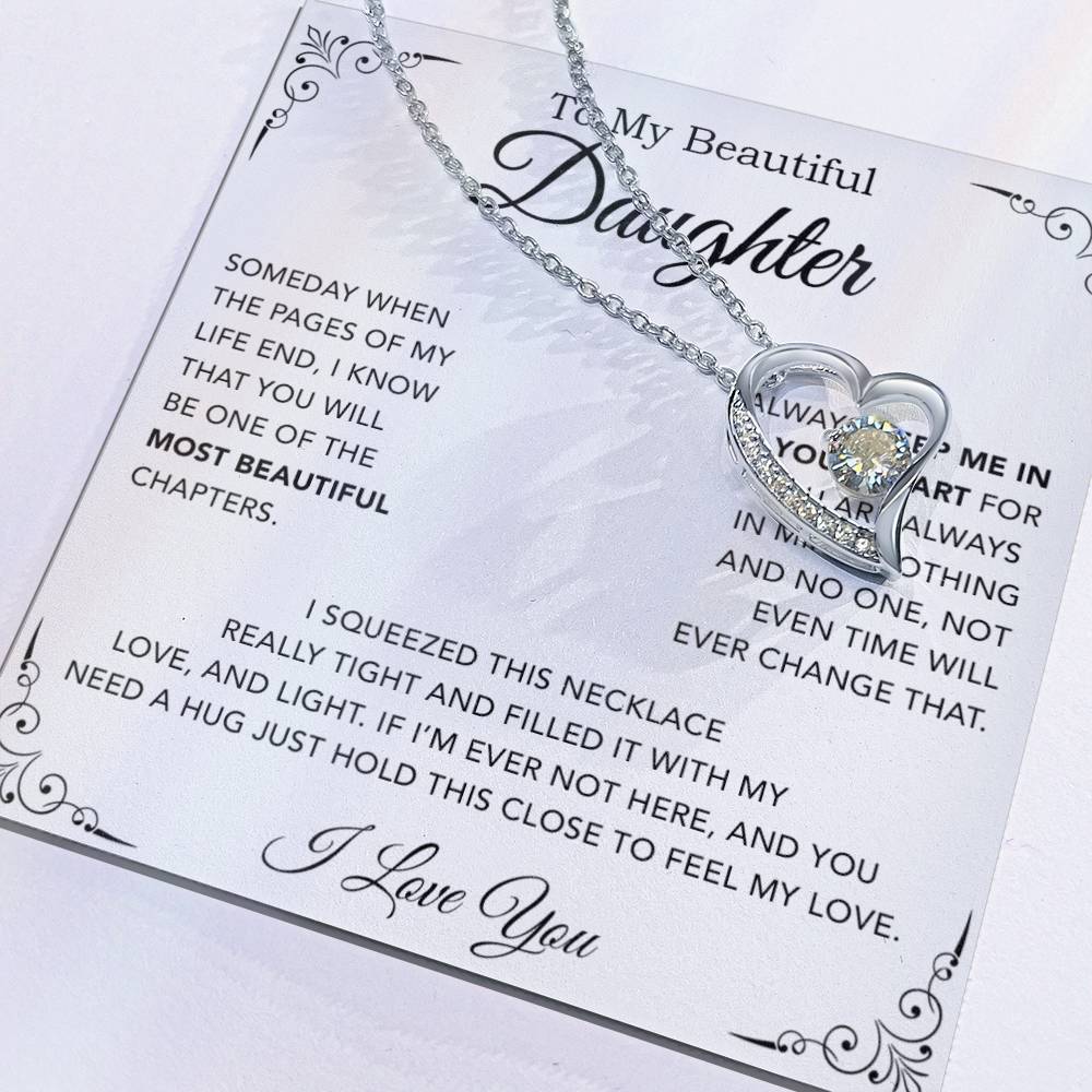 To My Daughter Necklace, Gift from Mother Father Daughter, Birthday Christmas Gift