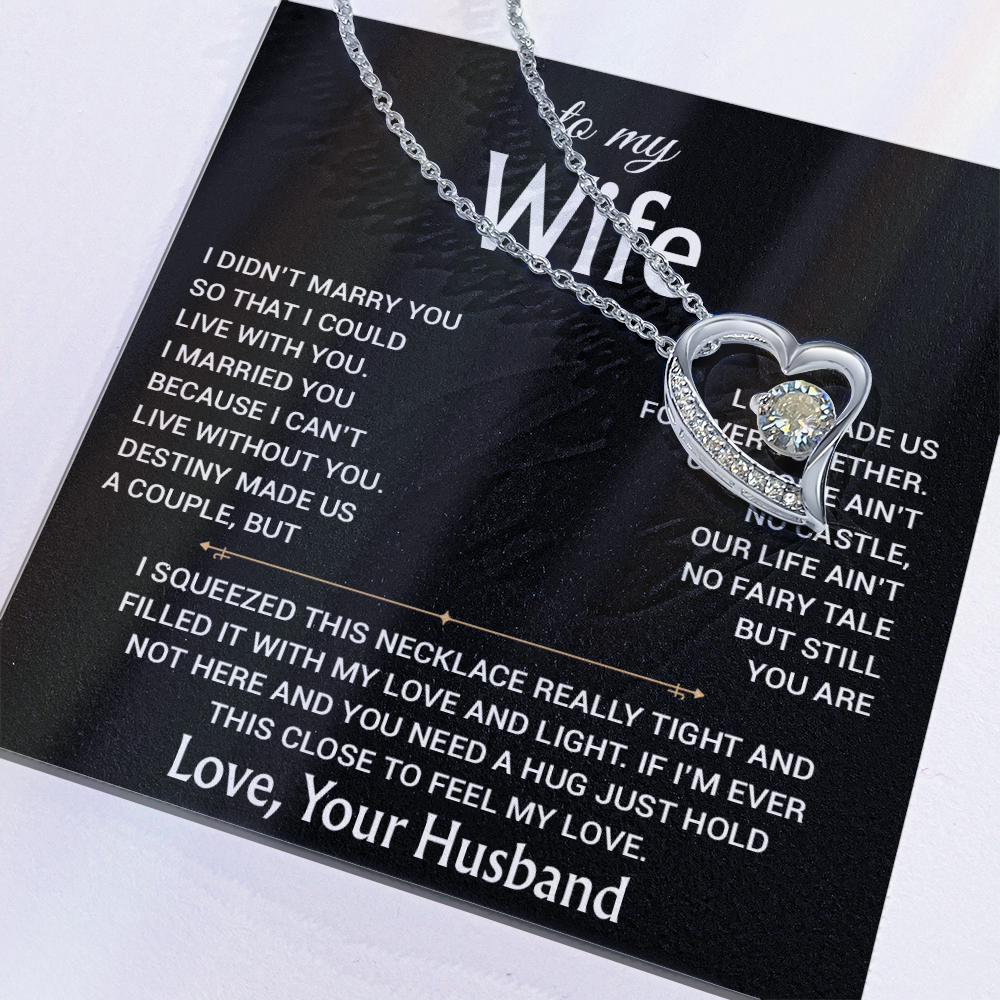 To My Wife Necklace, Christmas Gifts For Women, Anniversary Gift For Wife 17_12_Black