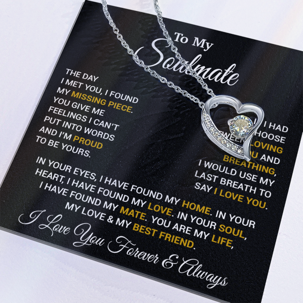 To My Soulmate Necklace, Valentines Day Gift, Gift For Wife, Anniversary Gift 14_2
