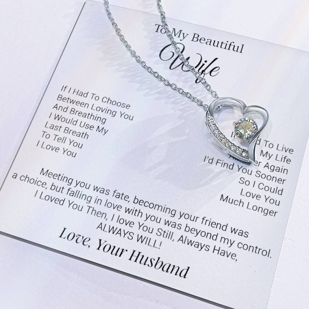 To My Wife Necklace, Gifts from Husband, Valentine Gifts for Her, Birthday Gift