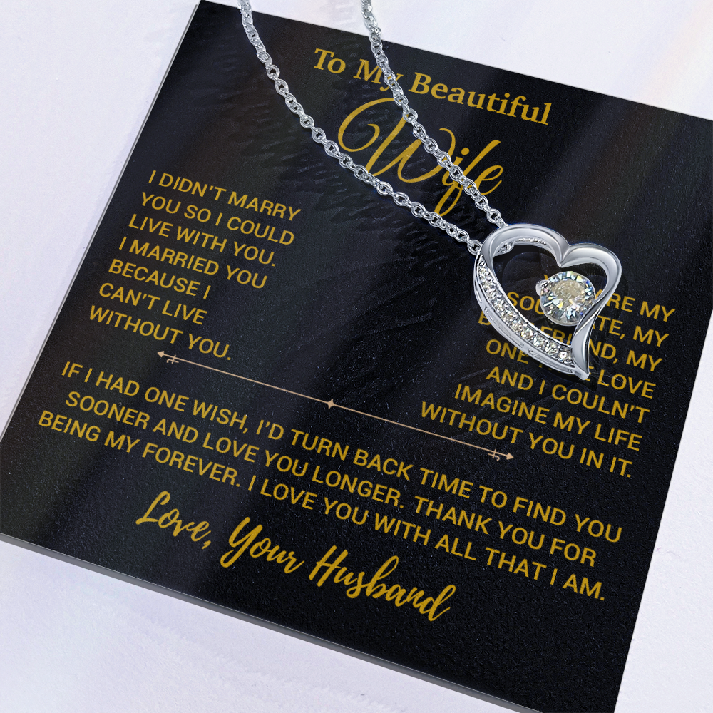 To My Wife Necklace, Christmas Gifts For Women, Anniversary Gift For Wife 22_12_Gold