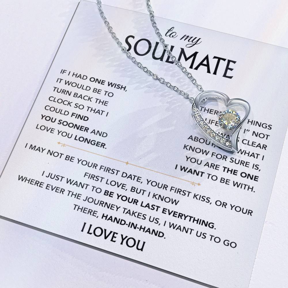 To My Soulmate Necklace Birthday, Anniversary,Valentine Gift for Wife,Girlfriend