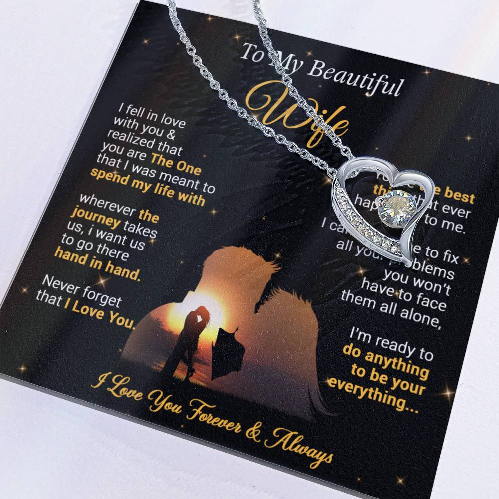 To My Wife Necklace, Gift For Wife Girlfriend From Husband, Valentines Day