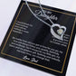 To My Daughter Necklace, Gift for Daughter from Dad, Father Daughter Necklace 4_6_Black