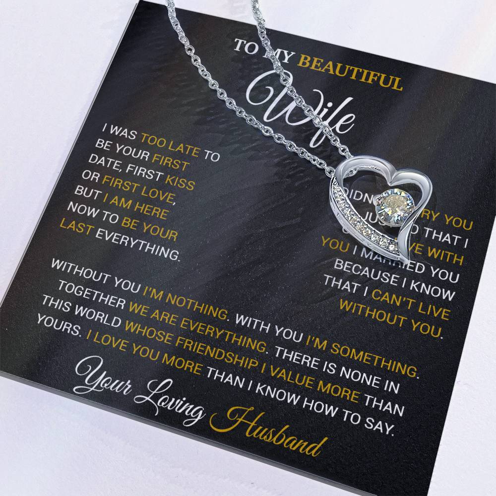 To My Wife Necklace, Christmas Gifts For Wife, Anniversary Cute Gift For Wife 9_9
