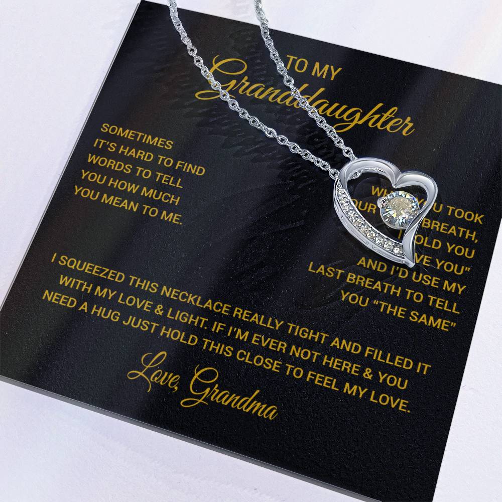 To My Granddaughter Necklace, Xmas Birthday Gift For Granddaughter from Grandma 1_11_Gold