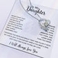 To My Daughter Necklace Gift for Daughter from Dad,Daughter Father Necklace 16_4_White