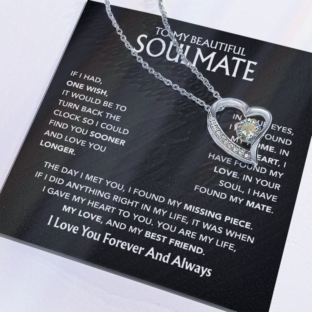 To My Soulmate Necklace, Gift For Soulmate, Anniversary Gift, Birthday Gift 3_5