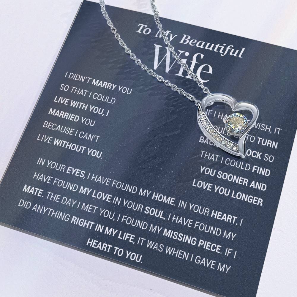 To My Wife Necklace, Gift For Wife, Anniversary Gift For Wife, Christmas Gift 27_11_Blue