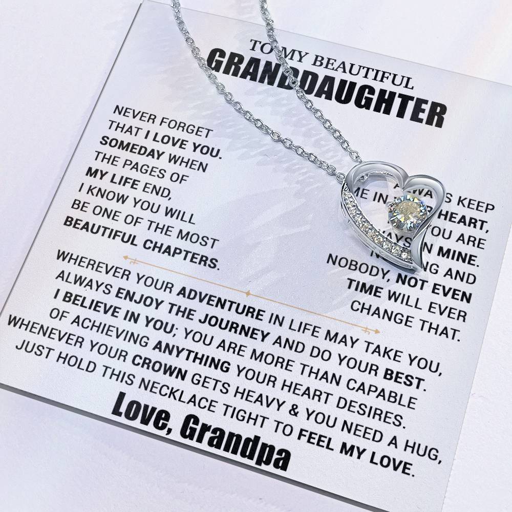 To My Granddaughter Necklace, Granddaughter Gift from Grandpa, Christmas Gift 10_10