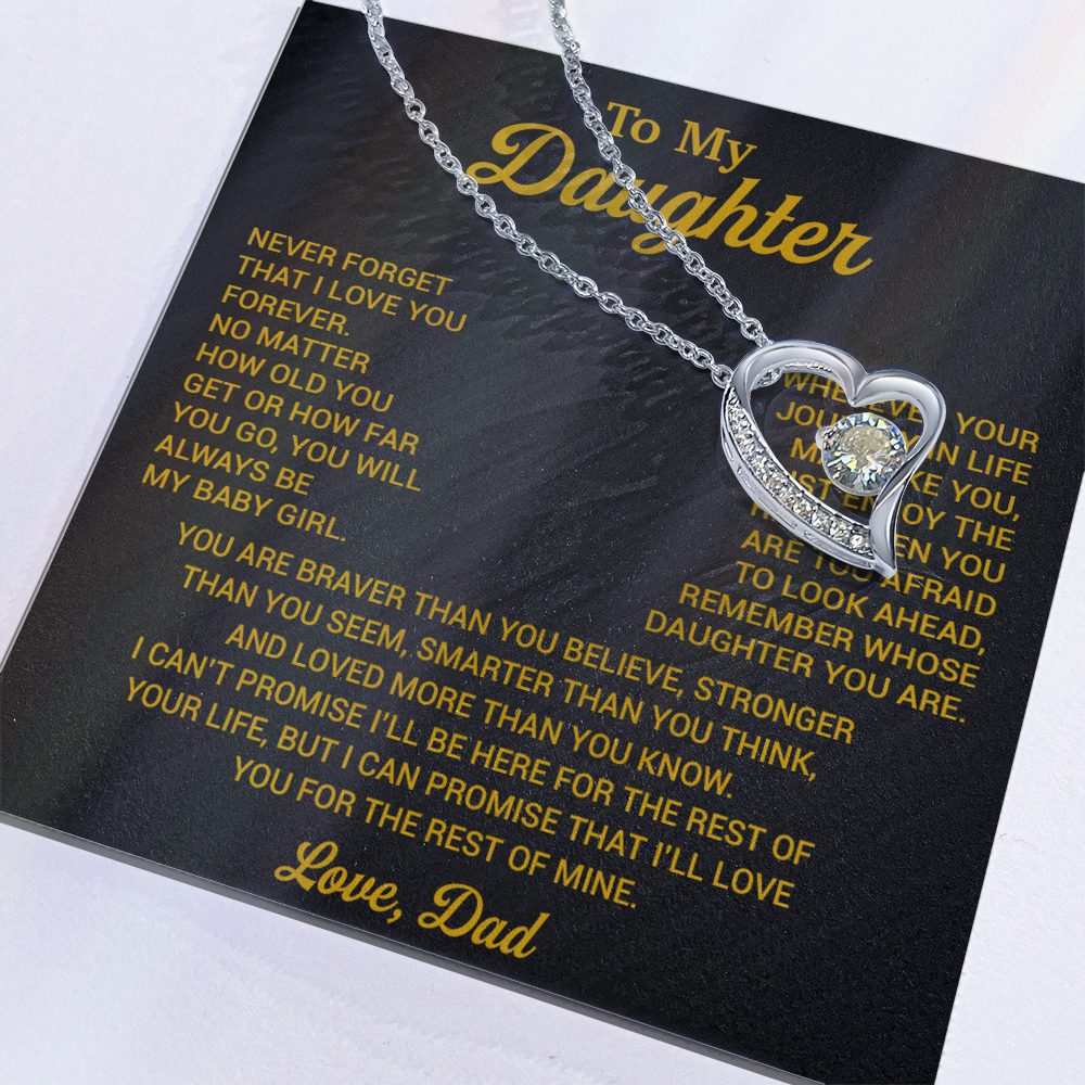 To My Daughter Necklace, Daughter Father Necklace, Daughter Gift From Dad 20_8_Gold