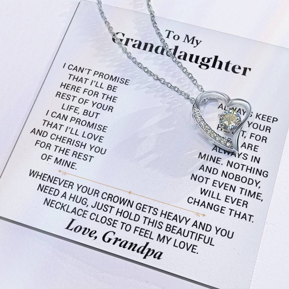 To My Granddaughter Necklace, Granddaughter Gift from Grandma, Gift from Grandpa_NEW