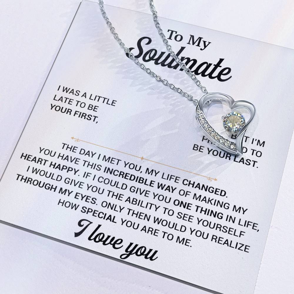 To My Soulmate Necklace, Soulmate Gift, Gift For Girlfriend, Christmas Gift