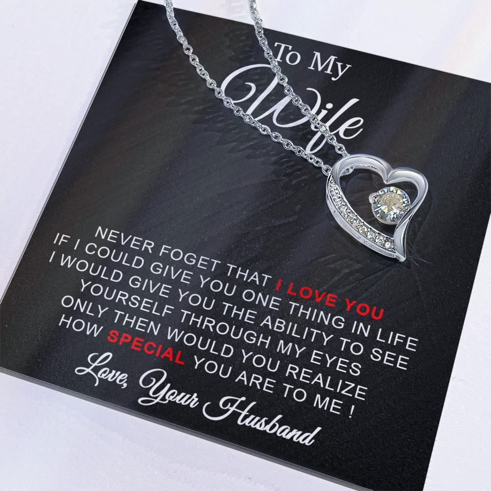 To My Wife Necklace Wife Gift from Husband, Anniversary Gift, Wife Birthday Gift