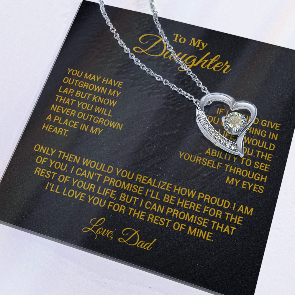To My Daughter Necklace, Daughter Father Necklace, Daughter Gift From Dad 17_8_Gold