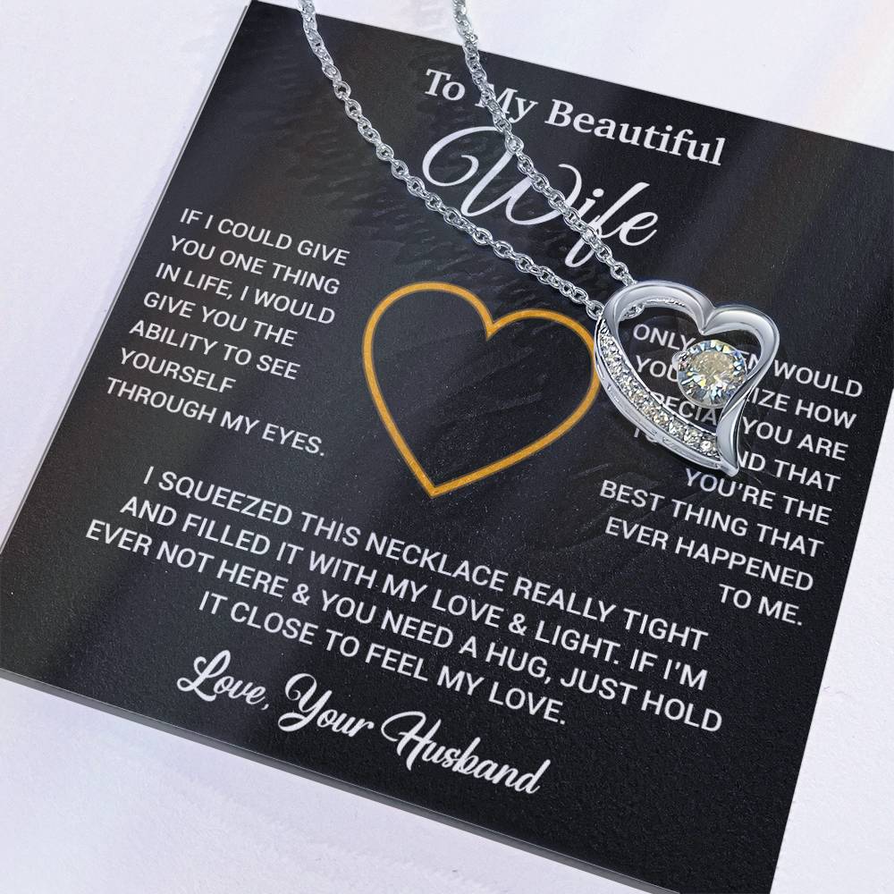 To My Wife Necklace, Gift For Wife, Anniversary Gift For Wife, Necklace For Wife 26_5_Black