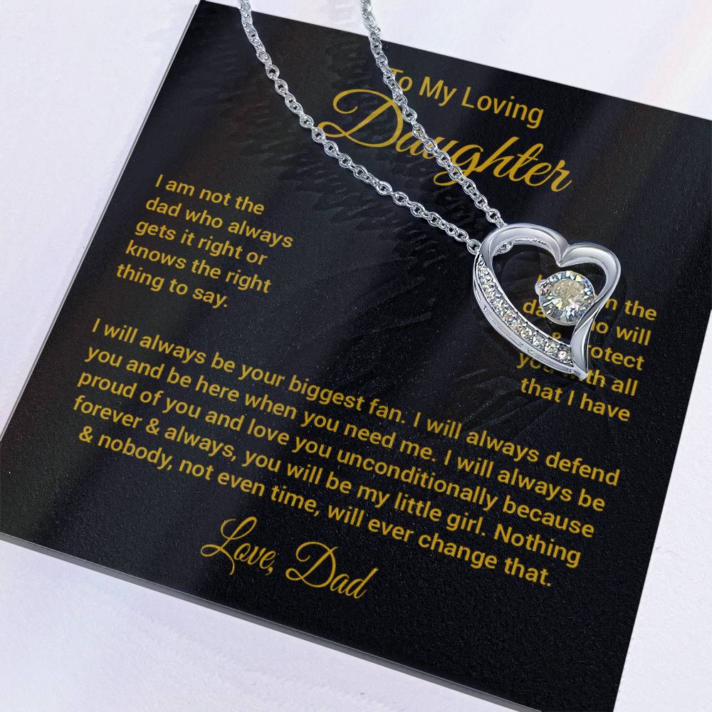To My Daughter Necklace Gift From Dad, Daughter Gift, Father Daughter Necklace 23_8_Gold