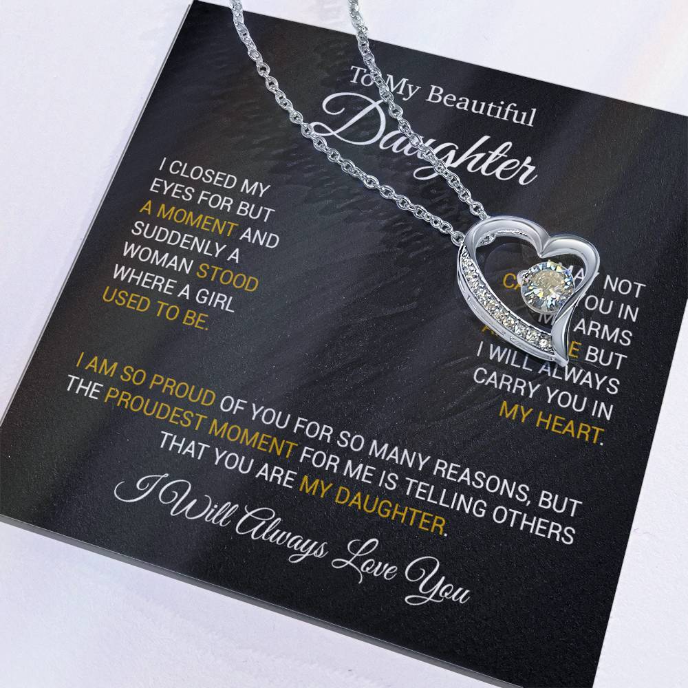To My Daughter Necklace, Daughter Father Necklace, Daughter Gift From Dad 2_6_Black