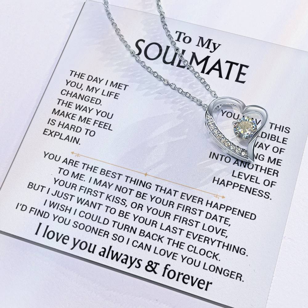 To My Soulmate Necklace, Soulmate Gift, Gift For Girlfriend, Christmas Gift 26_8_WHITE