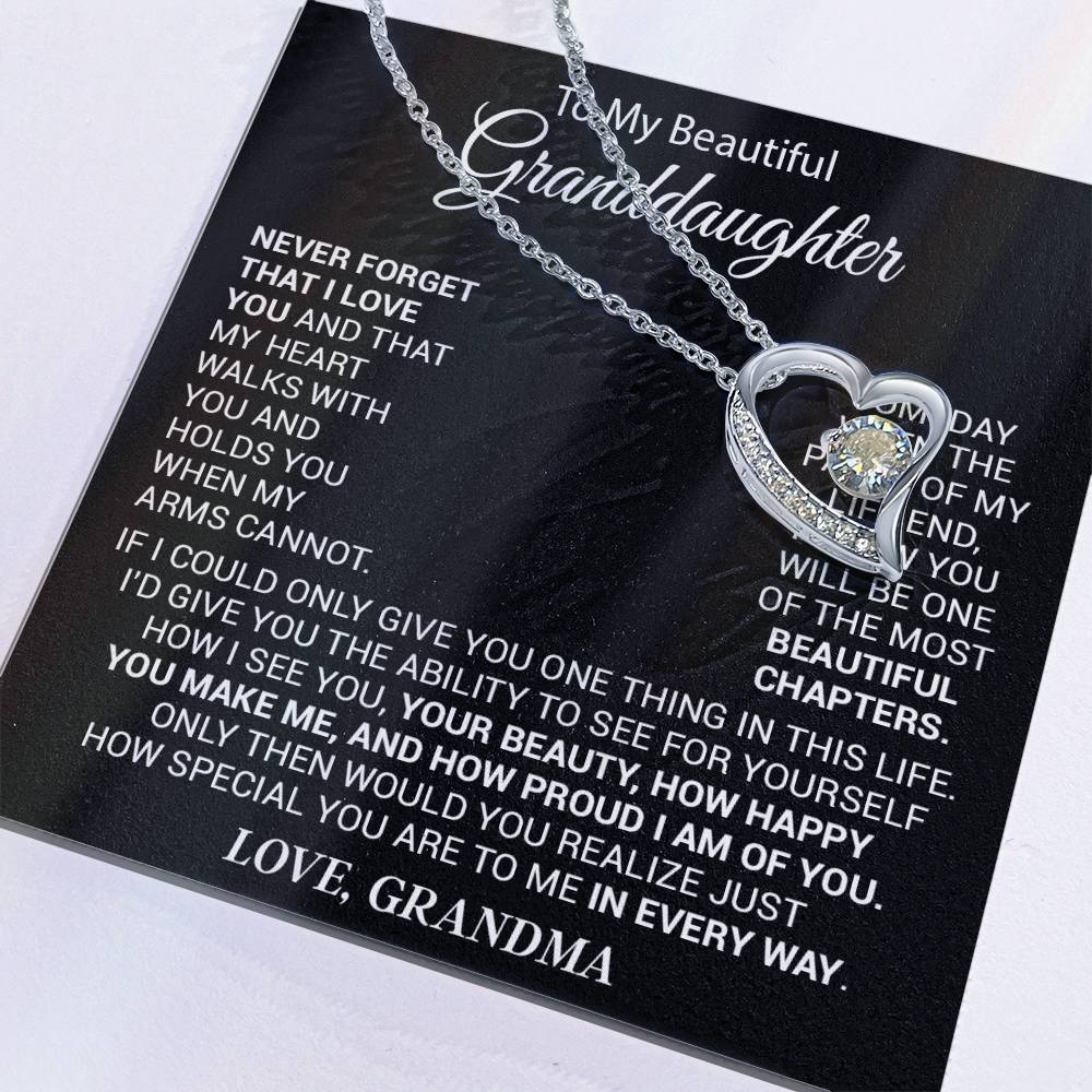 To My Granddaughter Necklace, Gift For Your Granddaughter, Christmas,Anniversary